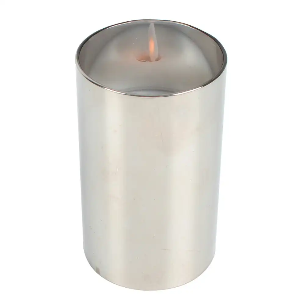 Maine & Crawford 15x10cm Moving Flameless Candle w/ Smoked Glass Home Decor Grey