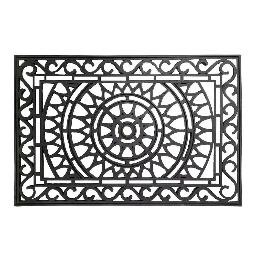 Solemate Rubber Star Circle 60x90cm Stylish/Durable Outdoor Front Doormat