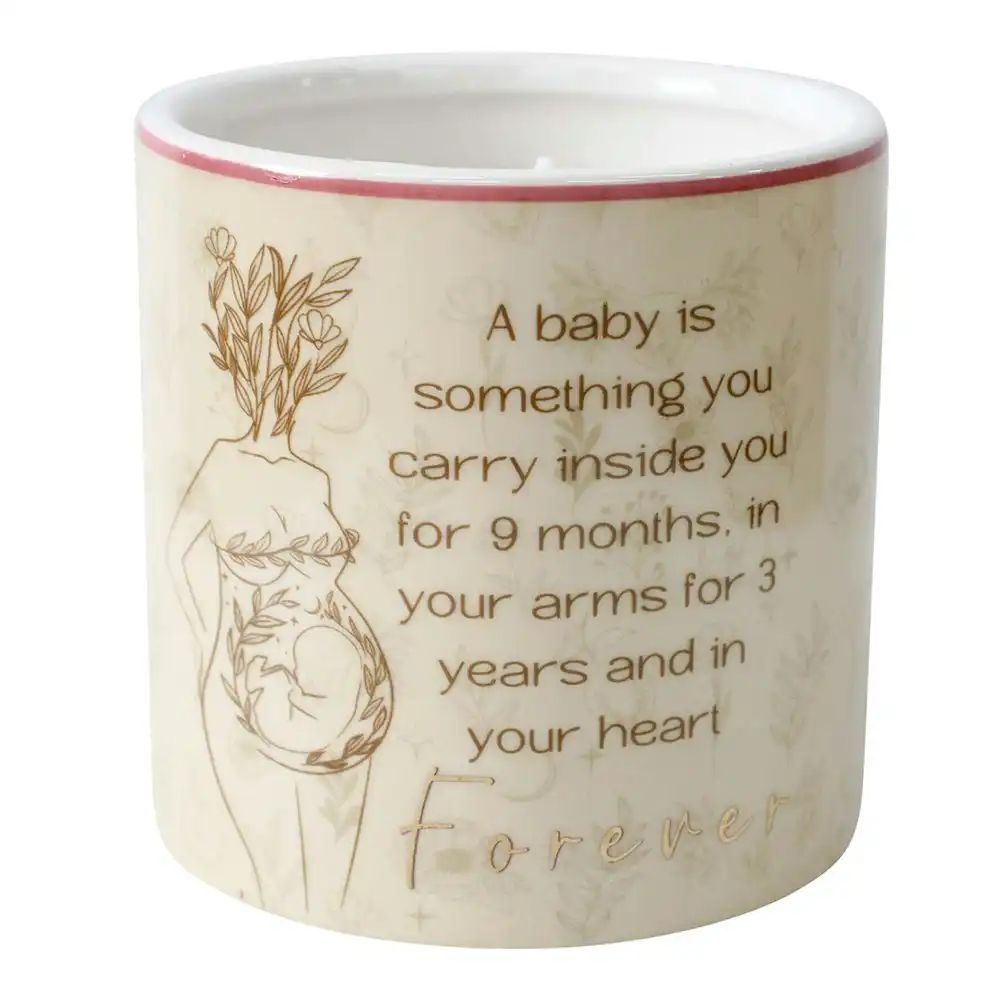 Ceramic/Wax 9.5cm Scented Tealight Candle Pregnancy Vanilla Home Fragrance Decor