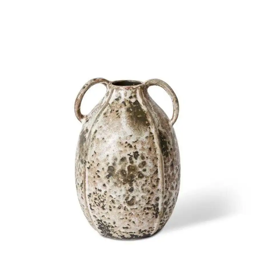 E Style Leanna 23cm Ceramic Plant/Flower Vase Tabletop Display Decor Grey