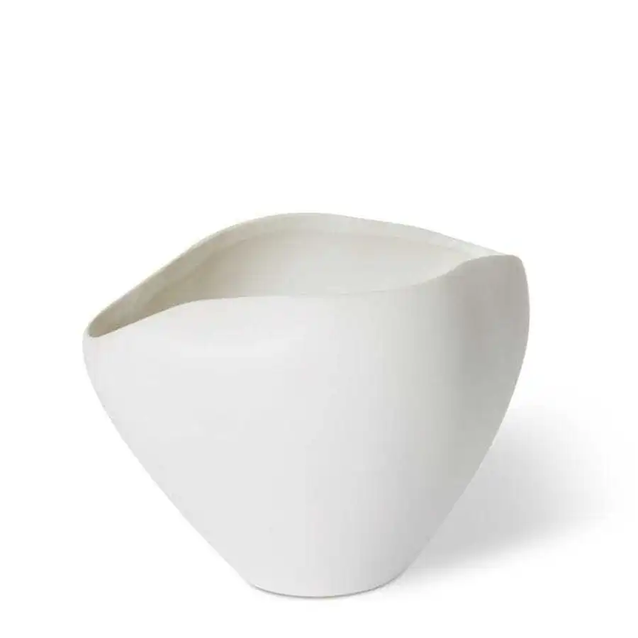 E Style Zelma 15cm Ceramic Flower/Plant Vase Tabletop Home Decor Matt White