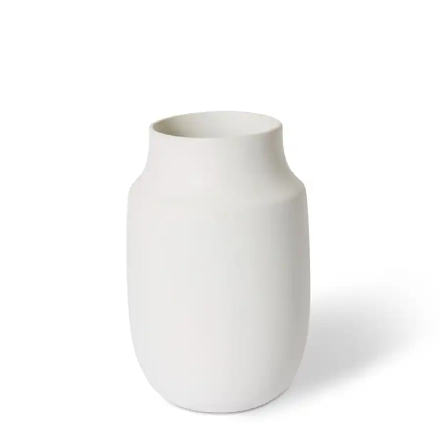 E Style Kyra 20cm Ceramic Plant/Flower Vase Tabletop Display Decor Matt WHT