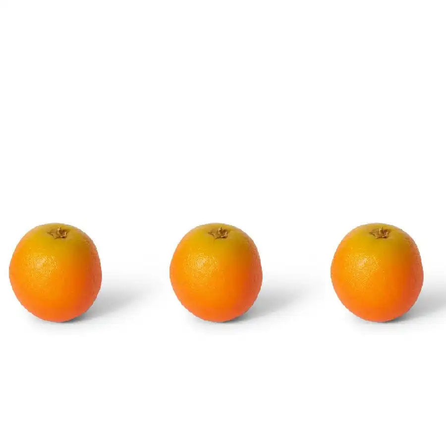 3x E Style 9cm Plastic Orange Fruit Ornament Tabletop Decor Display ORNG