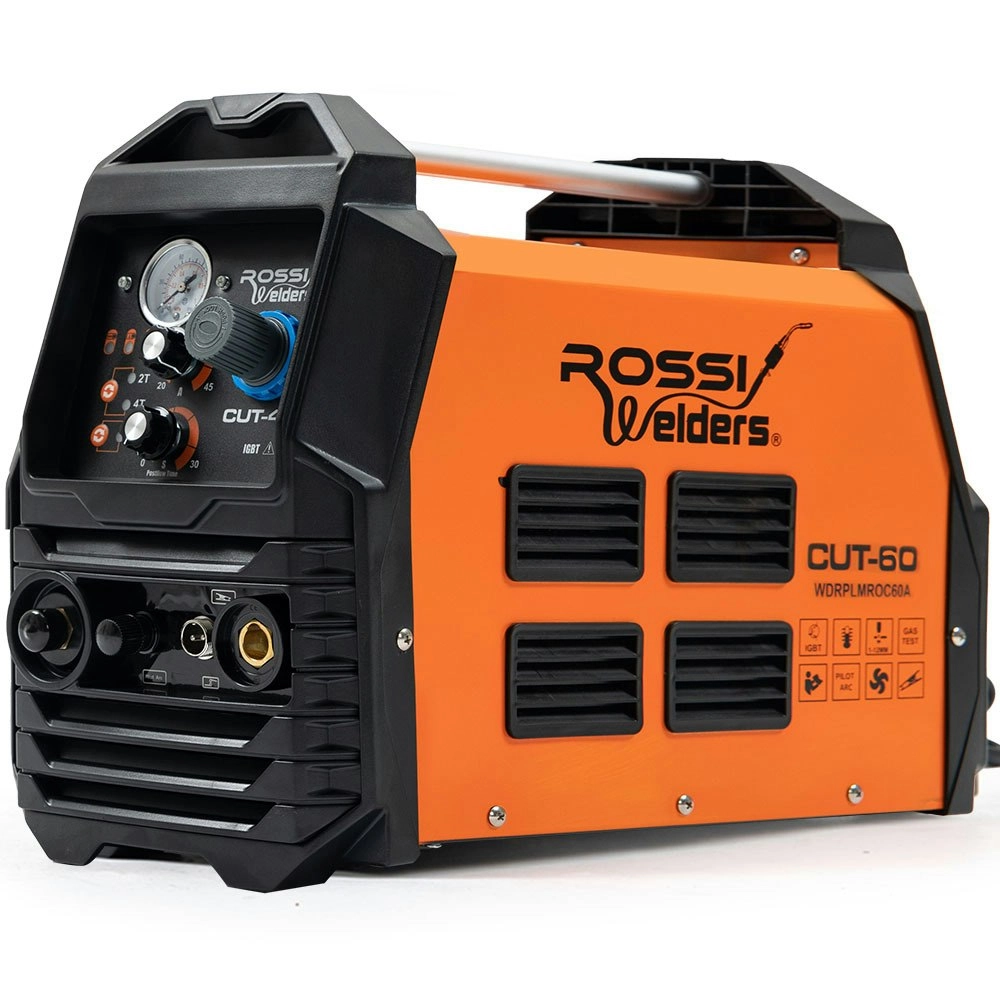 Rossi 60A Plasma Cutter, Non-Touch Pilot ARC for Easy Cuts of Painted or Rusty Metals, DC Inverter Cutting Machine, Compressed Air