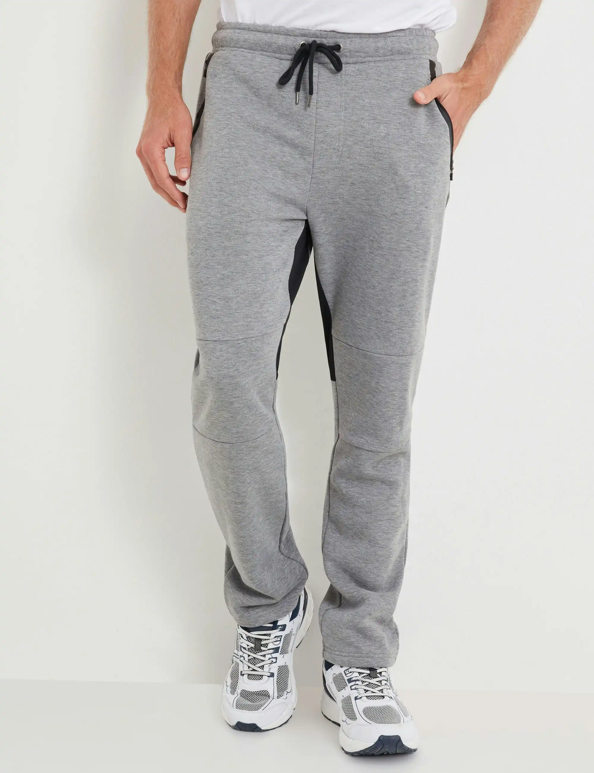 Rivers Panelled Active Fleece Pant (Silver Marl)