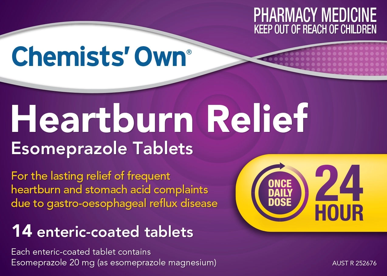 Chemists' Own Heartburn Relief Esomeprazole 20mg 14 Tablets