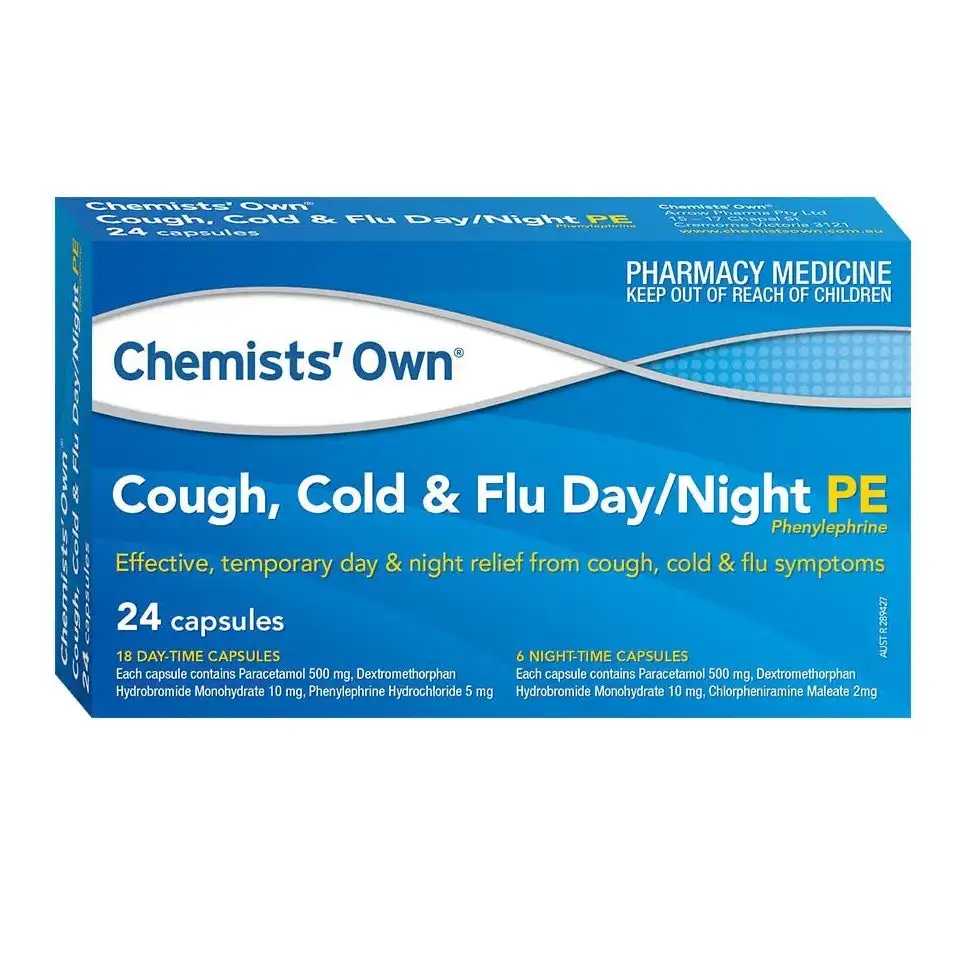 Chemists' Own Cough, Cold & Flu Day & Night PE 24 Caps