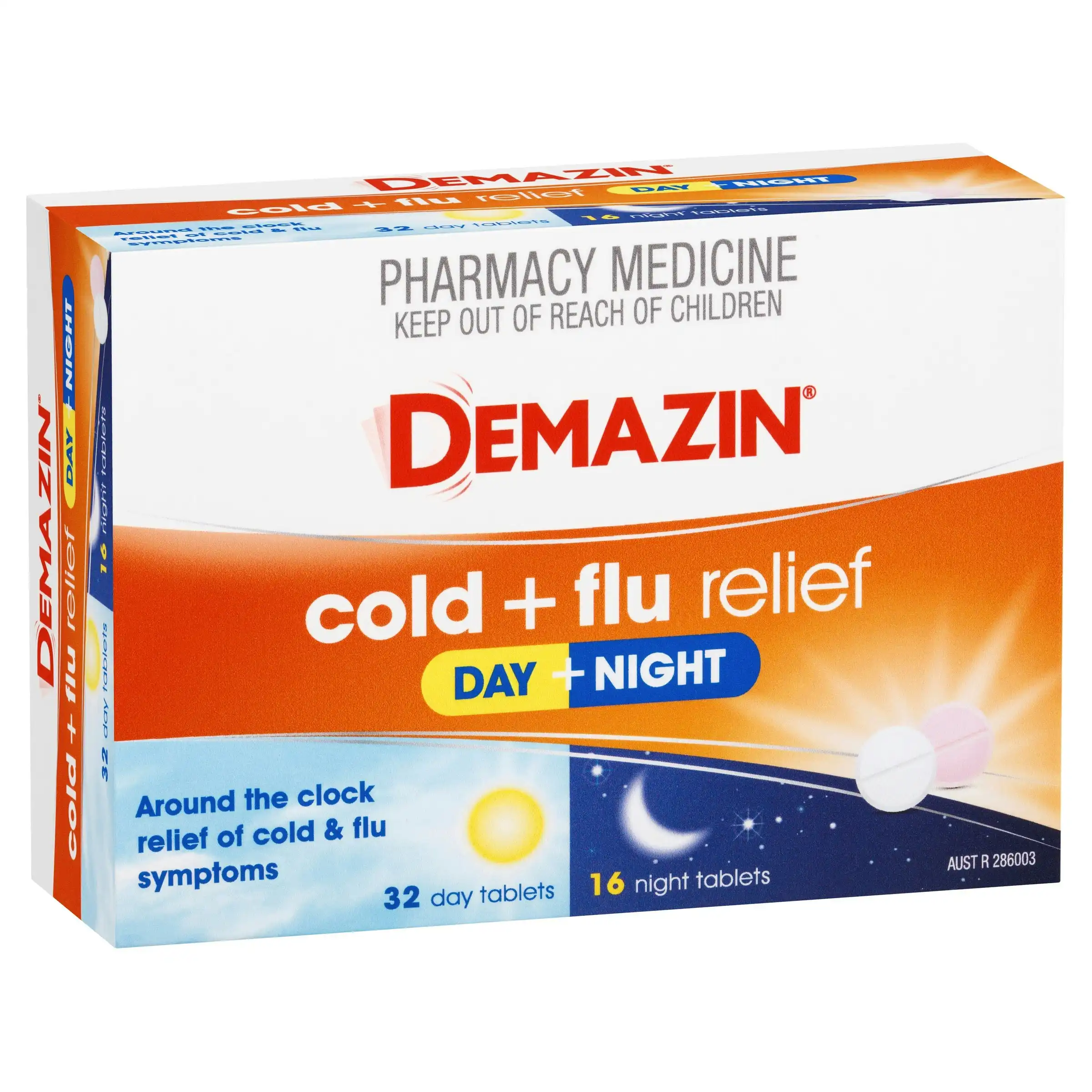 Demazin Cold & Flu Relief Day + Night 48 Tablets