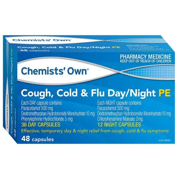 Chemists' Own Cough, Cold & Flu Day & Night PE 48 Caps