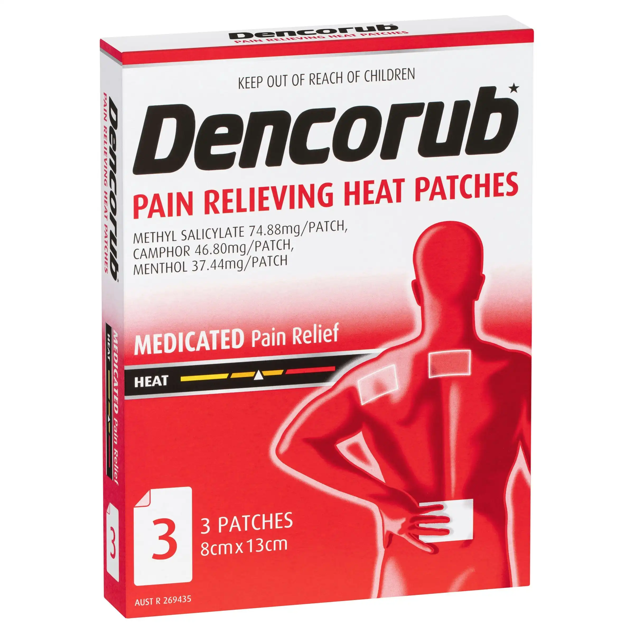 Dencorub Pain Relieving Heat Patch 3 Pack