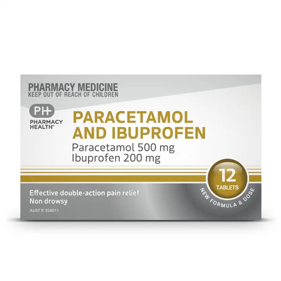 Pharmacy Health PARACETAMOL & IBUPROFEN 12 TABS