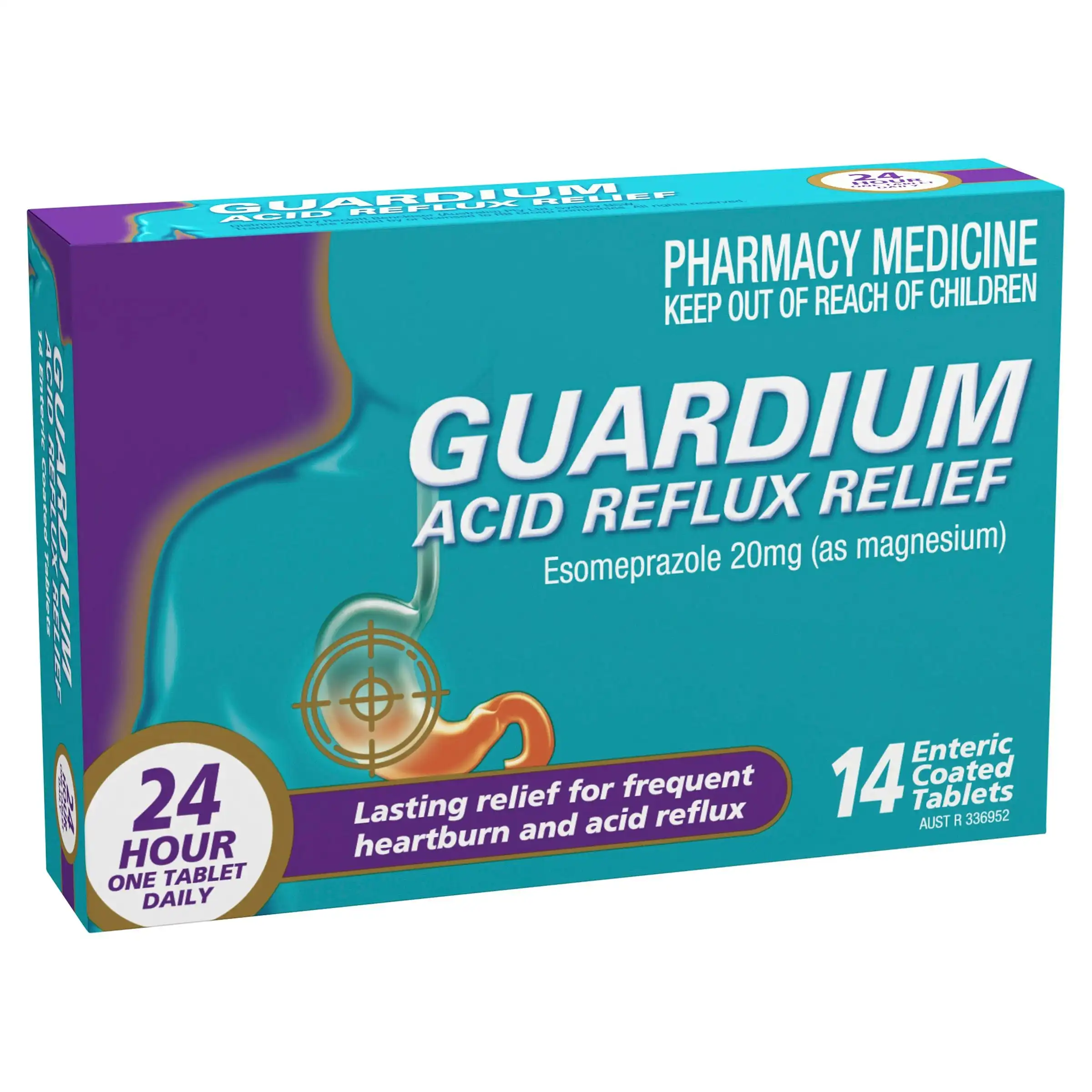 Guardium Acid Reflux Relief Esomeprazole (20 mg) Tablets 14PK