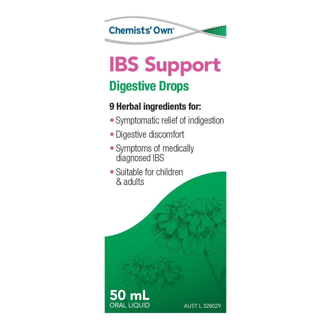 Chemists' Own IBS Support Digestive Drops 50ml (Alternative to Iberogast)