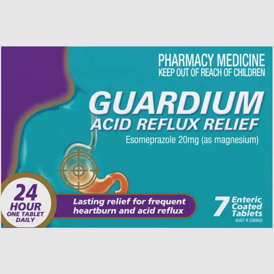 Guardium Acid Reflux Relief Esomeprazole (20 mg) Tablets 7PK