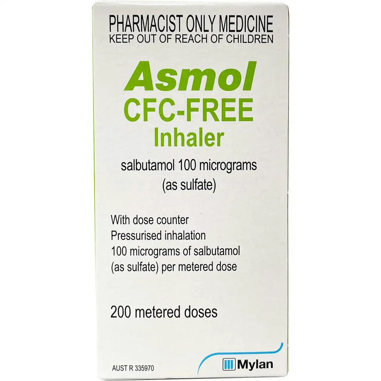 Asmol Inhaler 200 Doses (S3) (With Dose Counter)