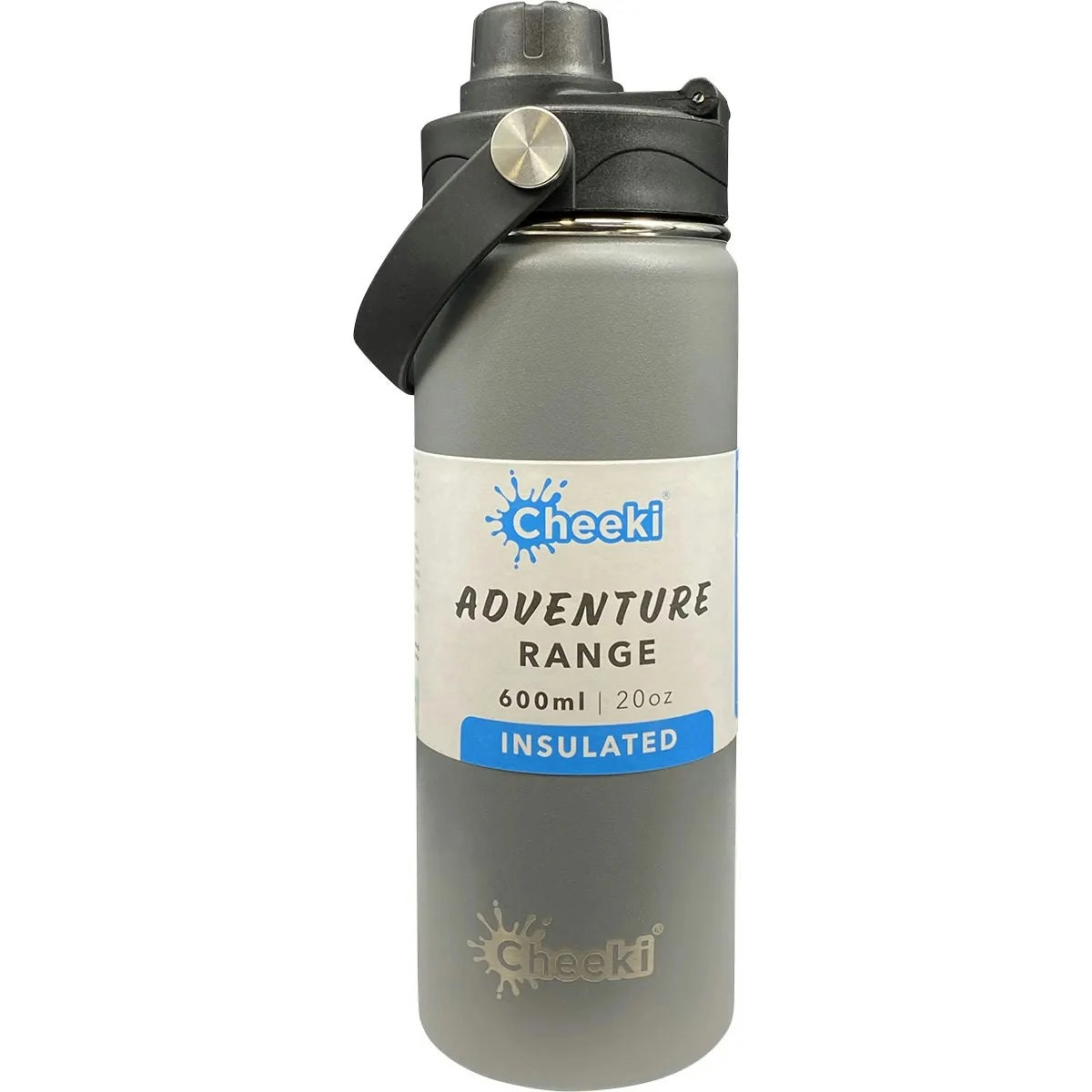 Cheeki Stainless Steel Bottle Adventure Insulated Slate 600ml