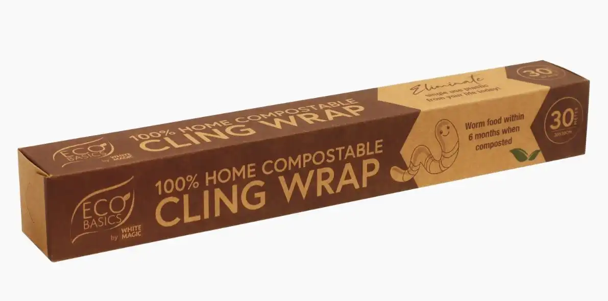 White Magic Eco Basics Compost Cling Wrap 30m x 30cm (Pack of 6)