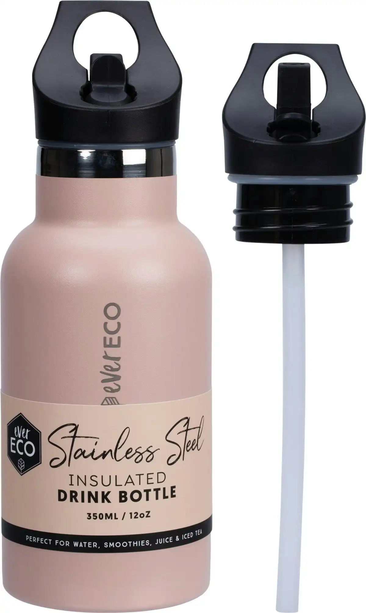 Ever Eco Insulated Stainless Steel Bottle Rose Sip Lid 350ml