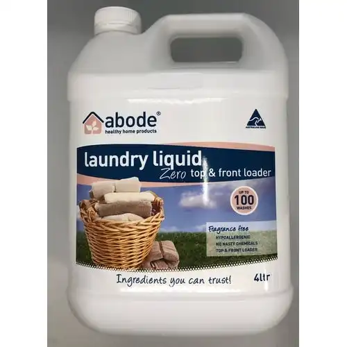 Abode Laundry Liquid (Front & Top Loader) Zero 4 Litres