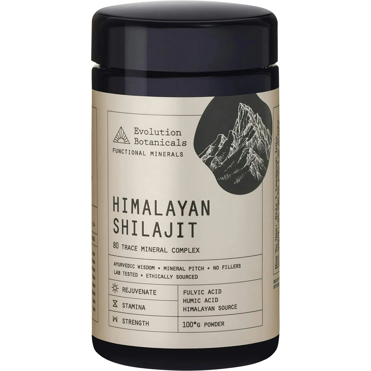 Evolution Botanicals Himalayan Shilajit 80 Trace Mineral Complex 100g