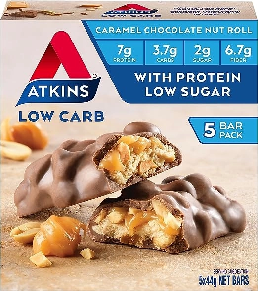 Atkins Caramel Chocolate Nut Roll 5 Pack