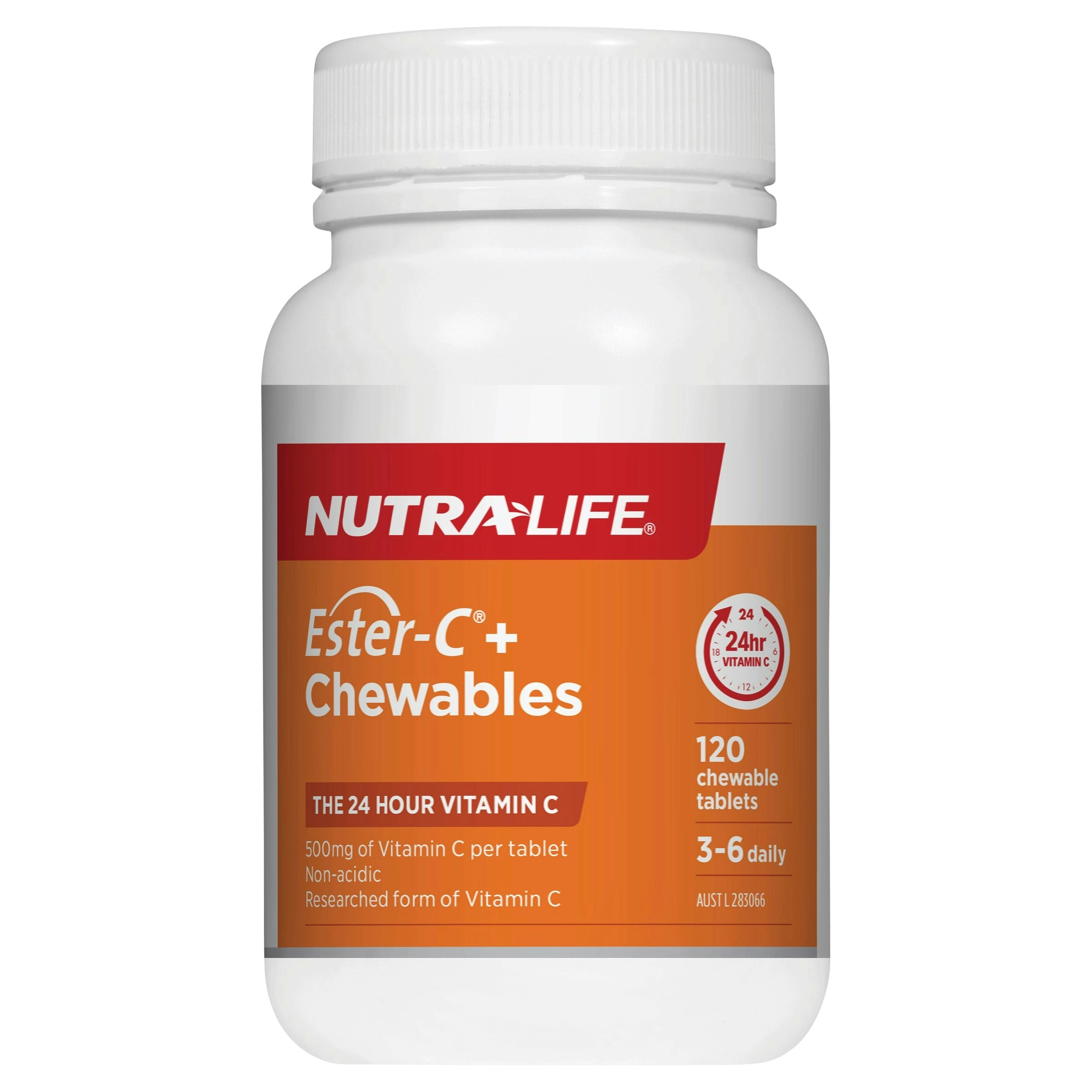 Nutra-Life Ester C 500mg Chewables 120 Tablets