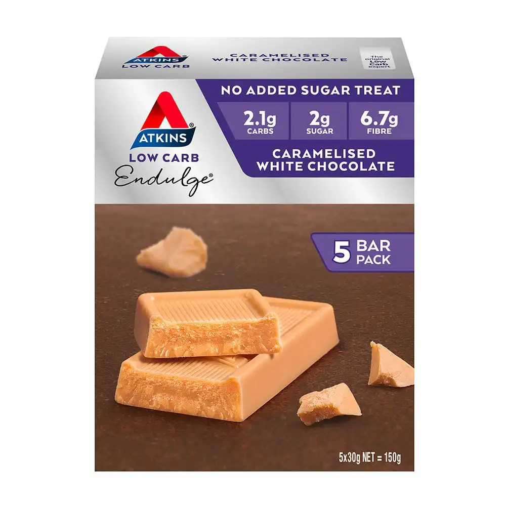 Atkins Endulge Caramelised White Chocolate Low Carb Bar 5 Pack