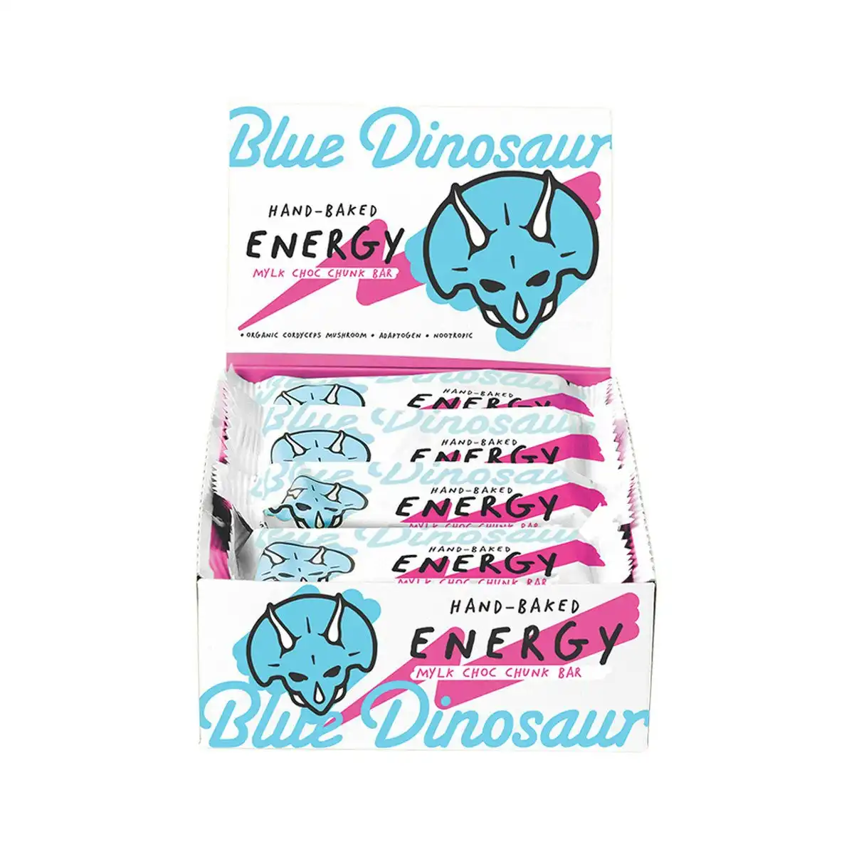 Blue Dinosaur Hand-Baked Energy Bar Mylk Choc Chunk 45g 12PK