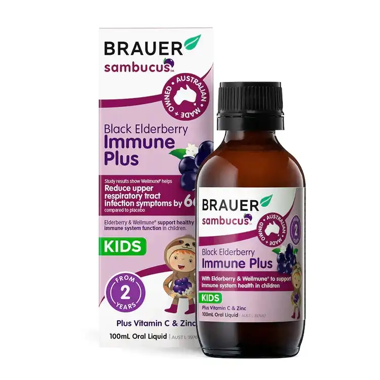 Brauer Sambucus Kids Black Elderberry Immune Plus 100ml