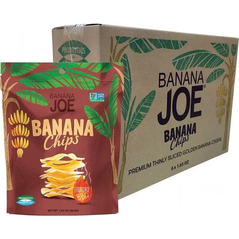Banana Joe Banana Chips Hickory BBQ 46.8g 6 Pack