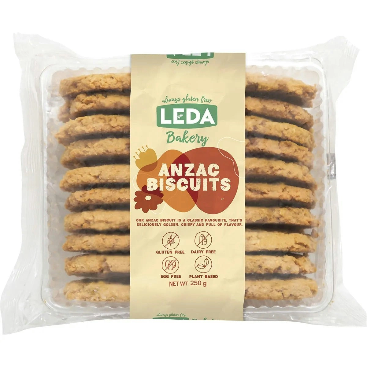 Leda ANZAC Biscuits Bakery Range 6x250g