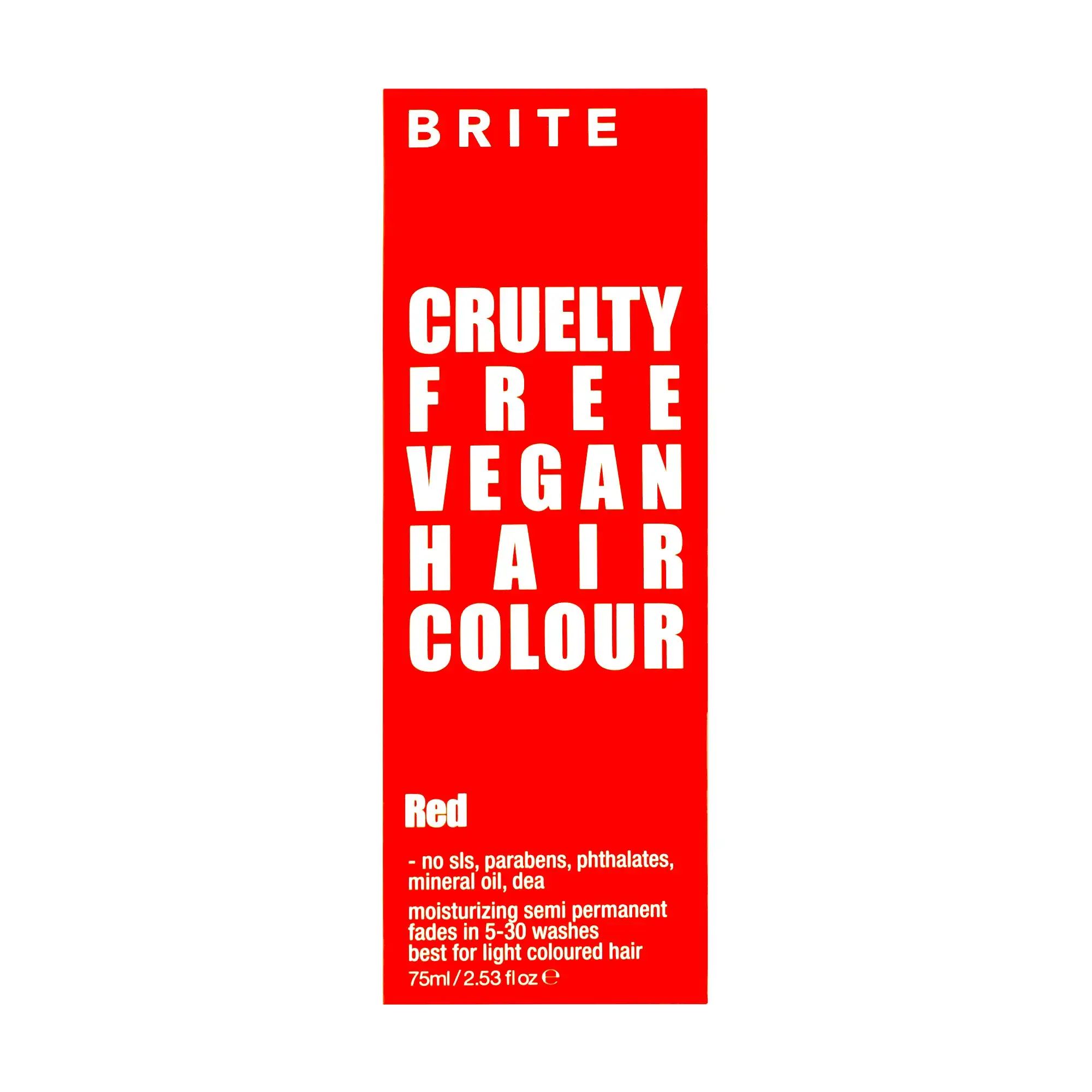 Brite Organix Semi Permanent Hair Colour Red 75ml