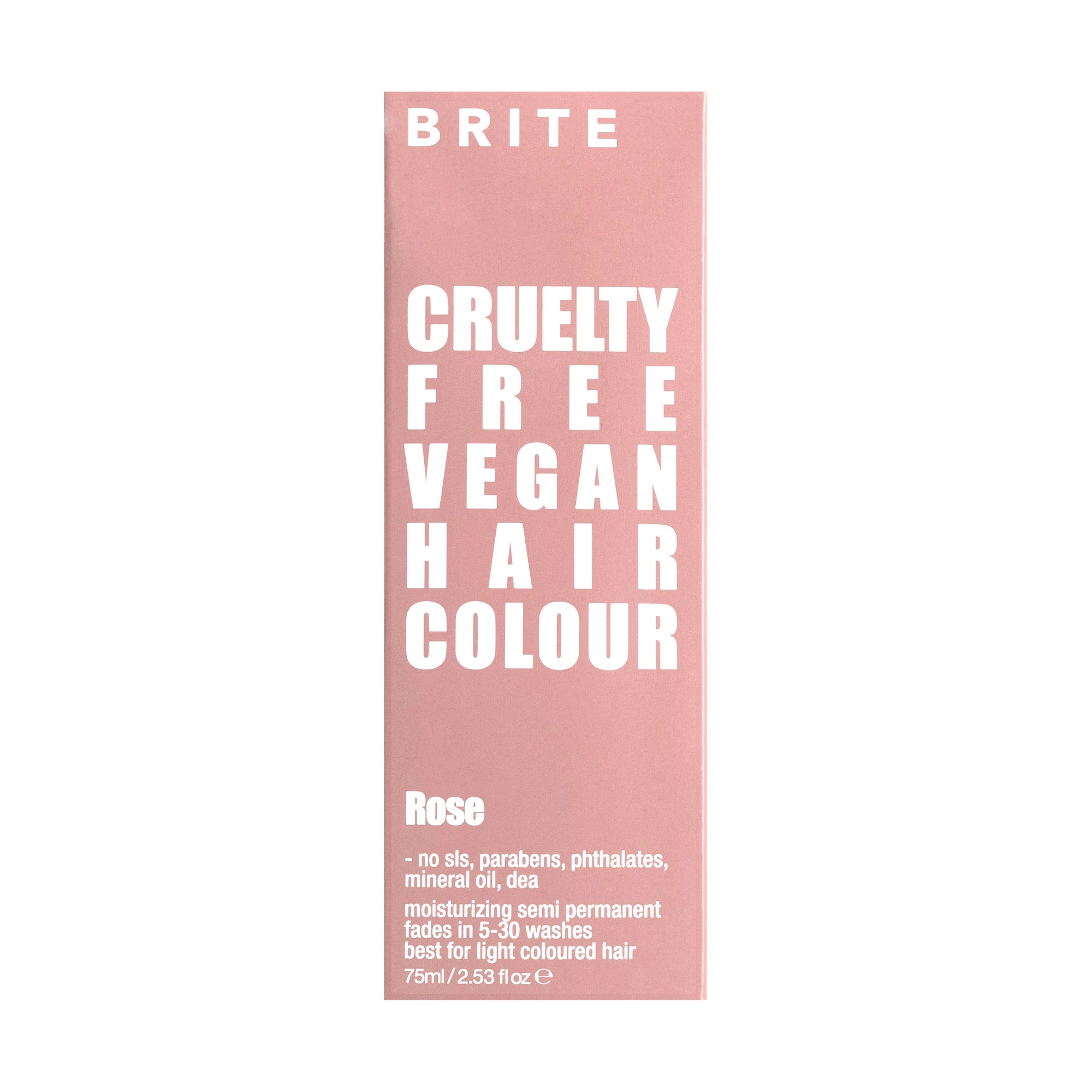 Brite Organix Semi Permanent Hair Colour Rose 75ml