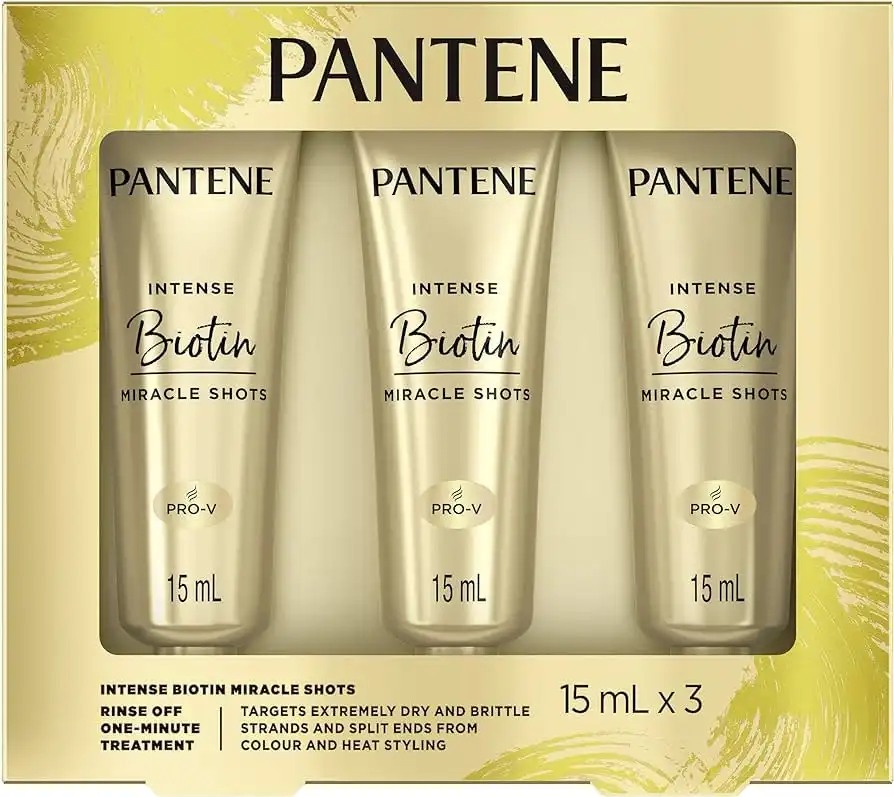 Pantene Intense Miracle Treatment Shots Biotin Nourish 3 Pack 15ml
