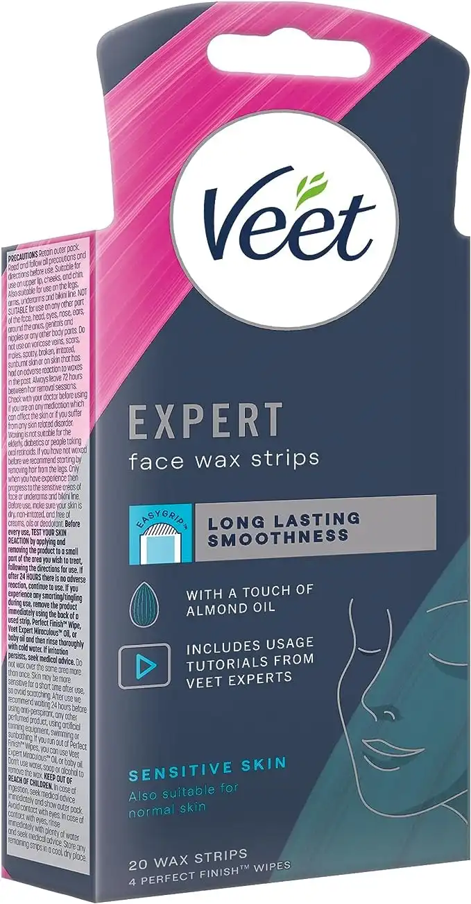 Veet Expert Face Wax Strips 20 Pack