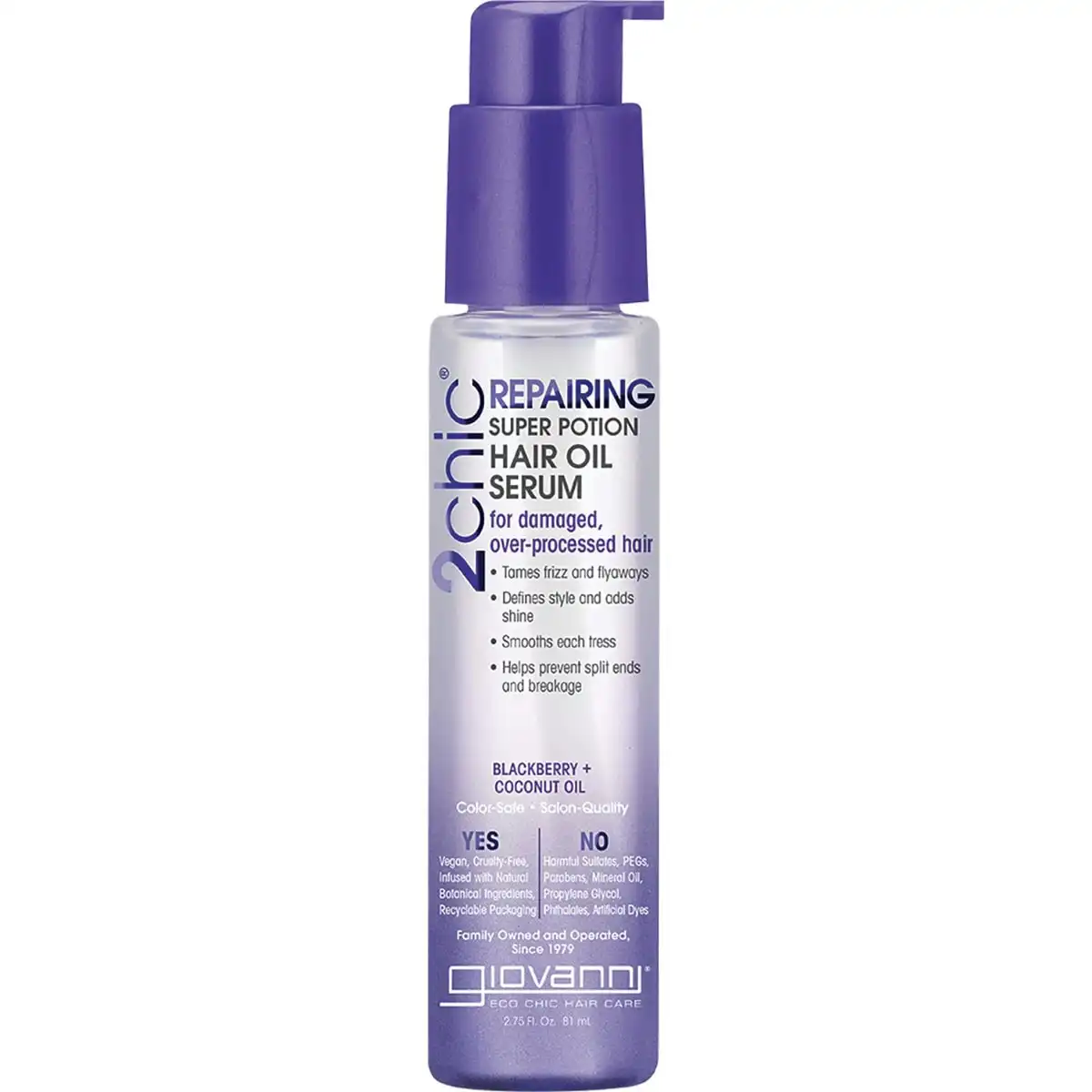 Giovanni Hair Oil Serum - 2chic Repairing (Damaged Hair) 81ml