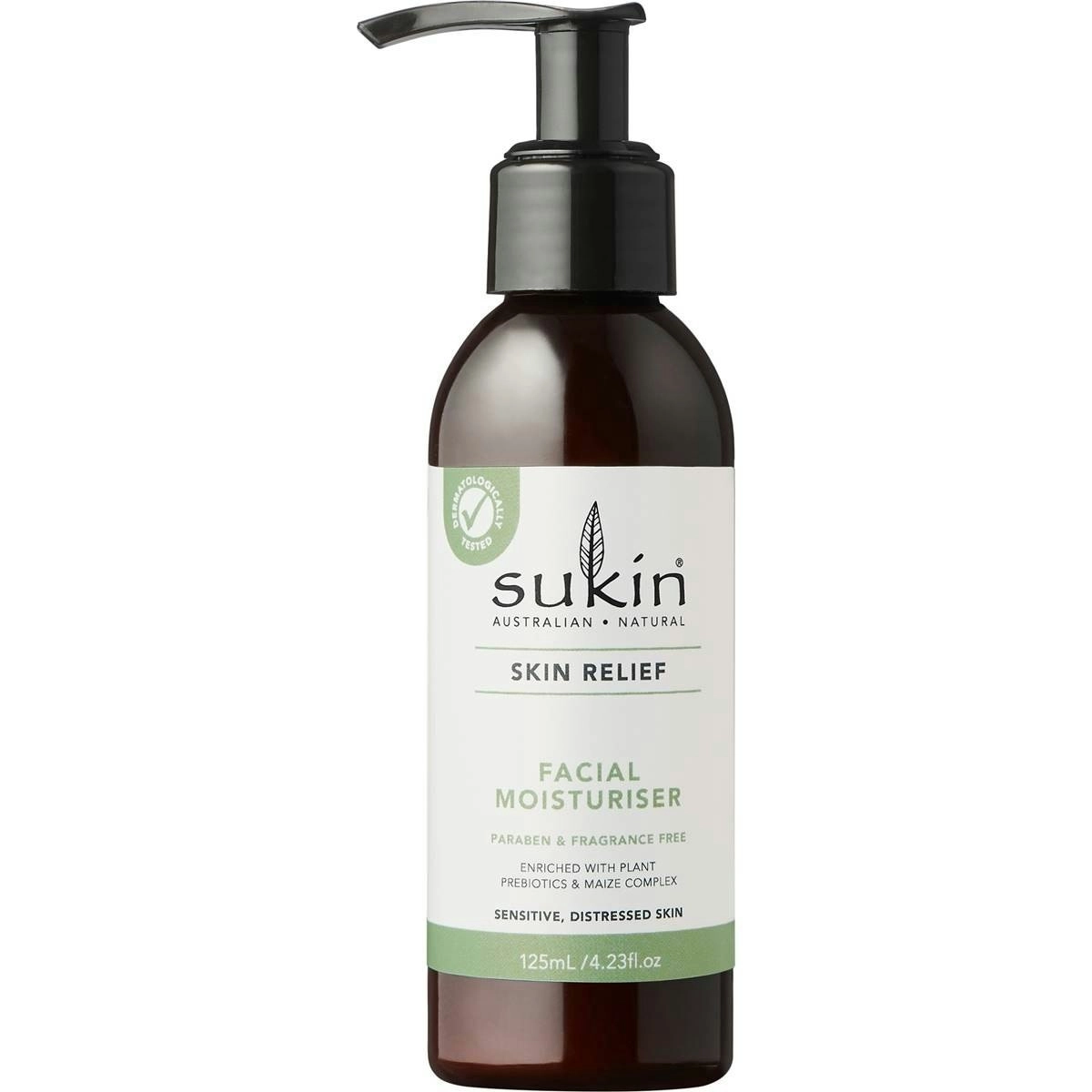 Sukin Skin Relief Facial Moisturiser 125ml Pump