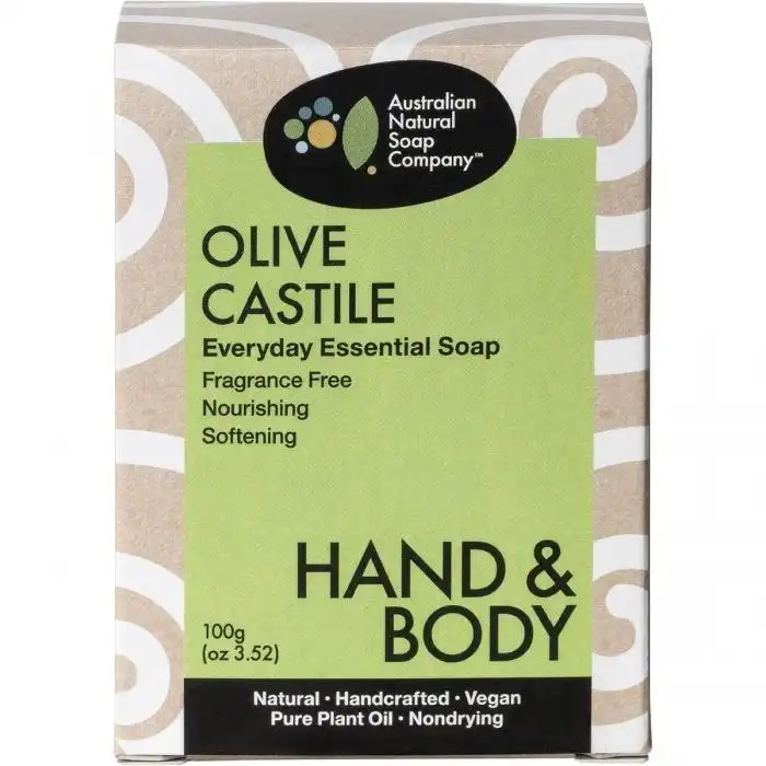 Australian Soap Hand & Body Everyday Essential Olive Castile 100g