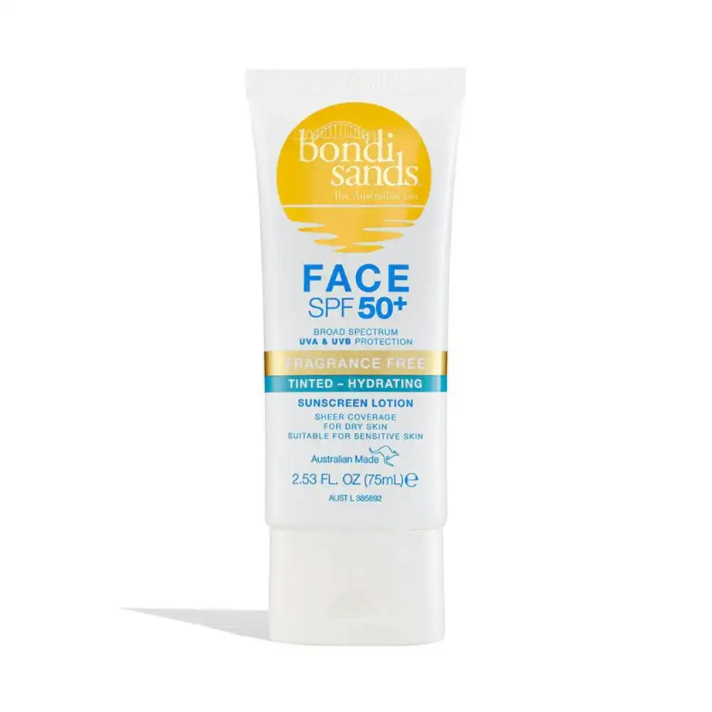 Bondi Sands SPF 50+ Fragrance Free Hydrating Tinted Face Lotion 75ml