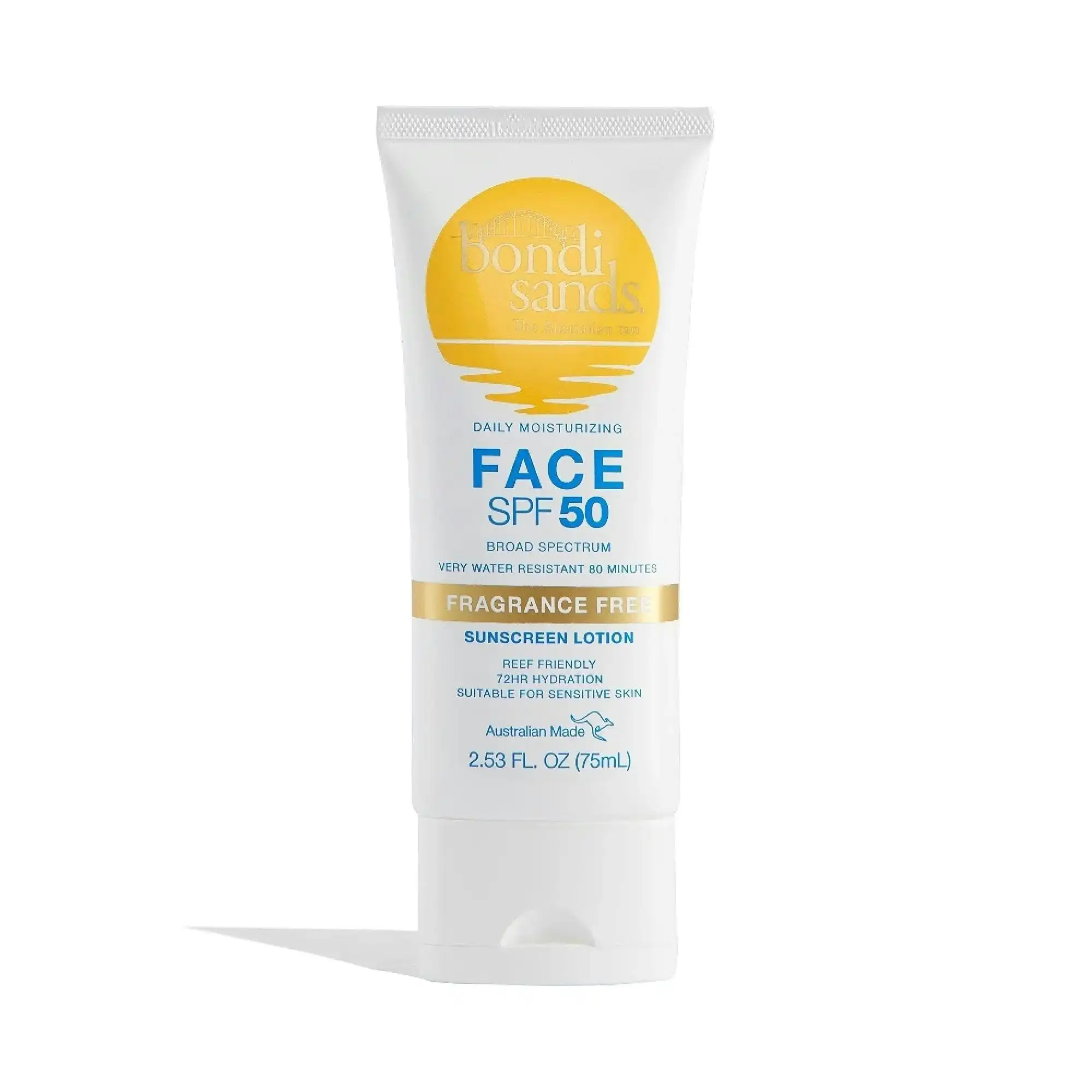 Bondi Sands Daily Moisturising Face SPF 50+ Sunscreen Lotion Fragrance Free 75ml