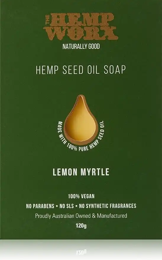 The Hemp Worx  Lemon Myrtle Soap Bar 120g