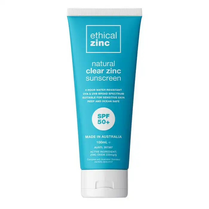 Ethical Zinc Natural Clear Zinc Sunscreen SPF 50+ 100ml