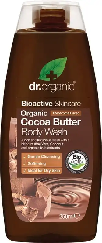 Dr Organic Body Wash Organic Cocoa Butter 250ml