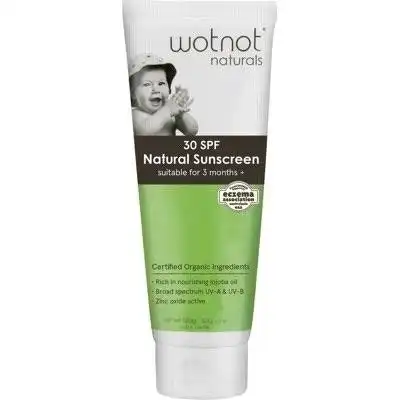 Wotnot Natural Sunscreen 30 SPF Suitable For 3 Months+ 100g