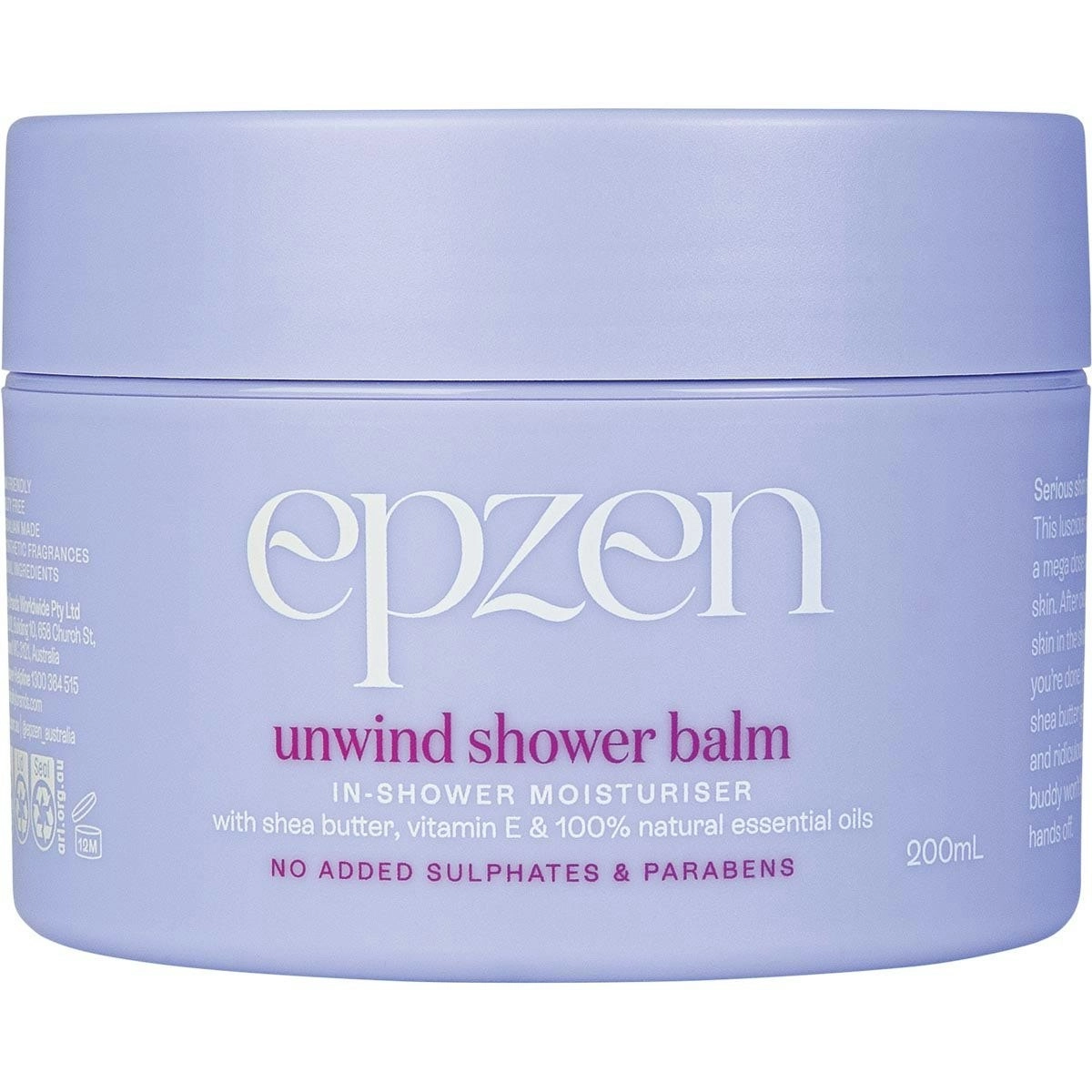 EpZen Unwind Shower Balm In-Shower Moisturiser 200ml