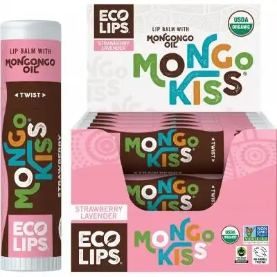 Eco Lips Lip Balm Mongo Kiss - Strawberry Lavender 15x7g