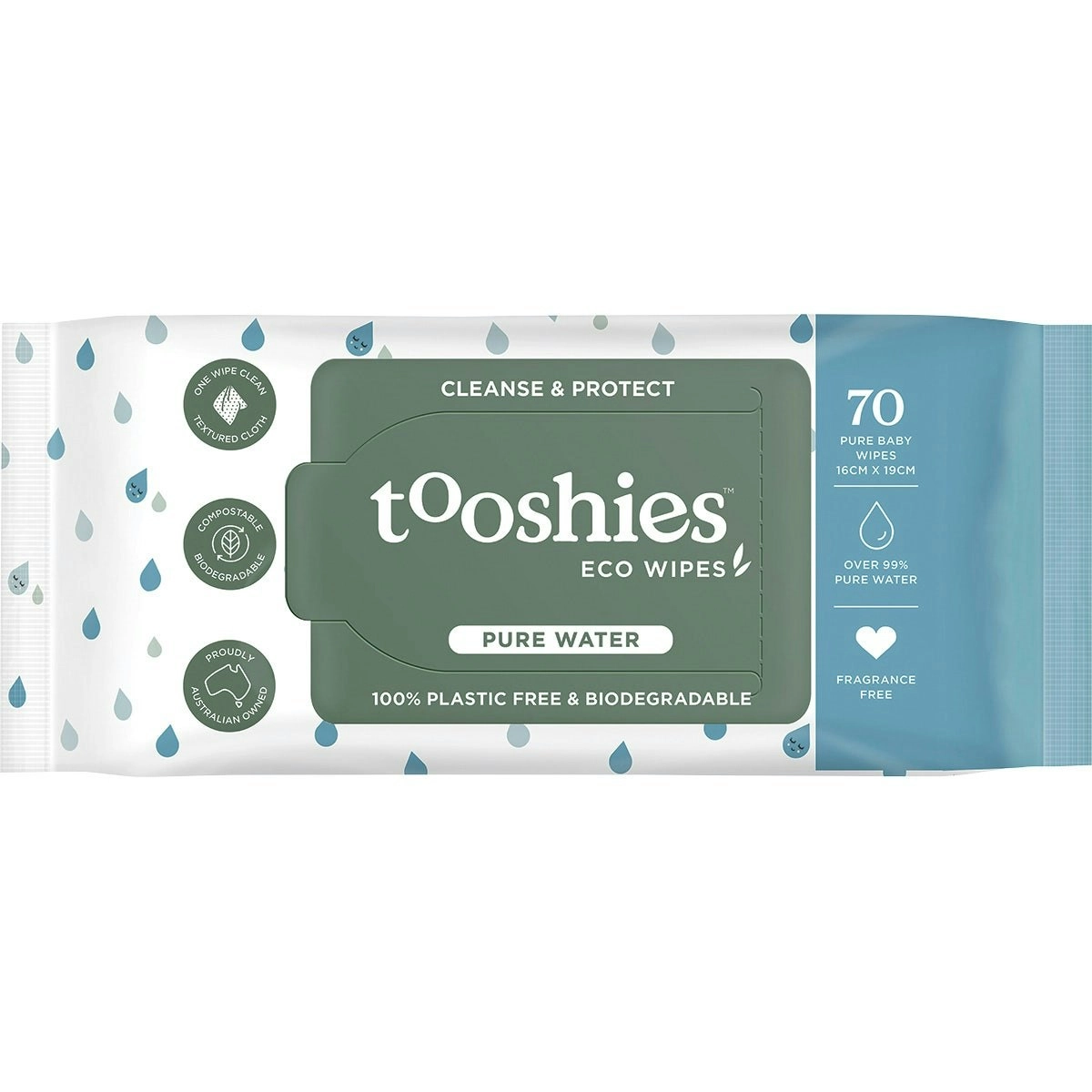 Tooshies by TOM Pure Baby Wipes 99% Pure Water 70