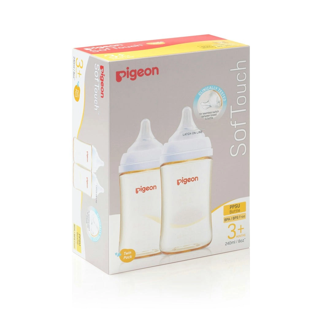 PIGEON SofTouch III Twin Pack PPSU Bottles - 240ml