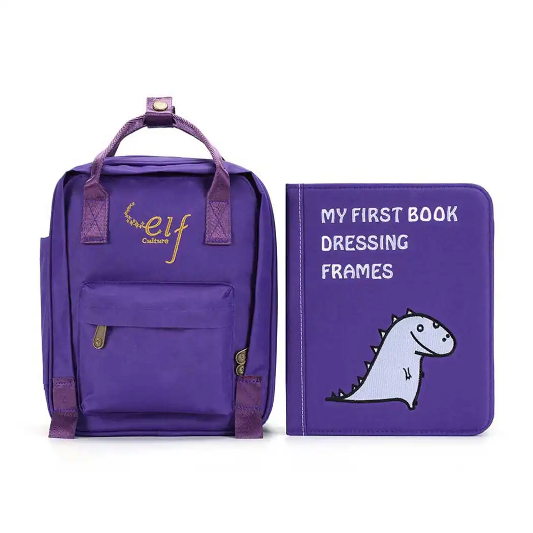 My First Book Dressing Frame Purple Montessori Education Kids Gift Books