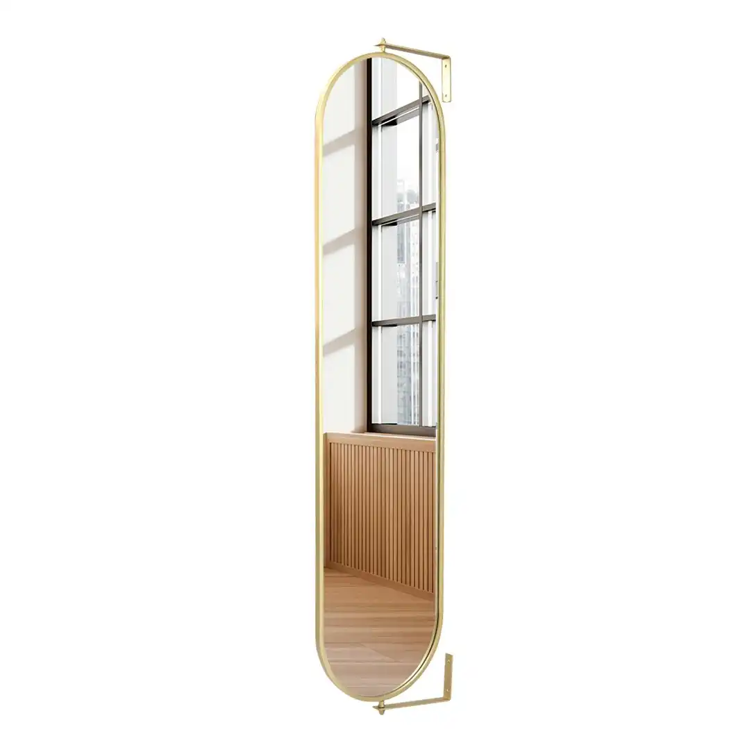 Yezi Wall Mirror 360Â° Swivel Full Length Makeup Mirrors Oval Frame Home Decor